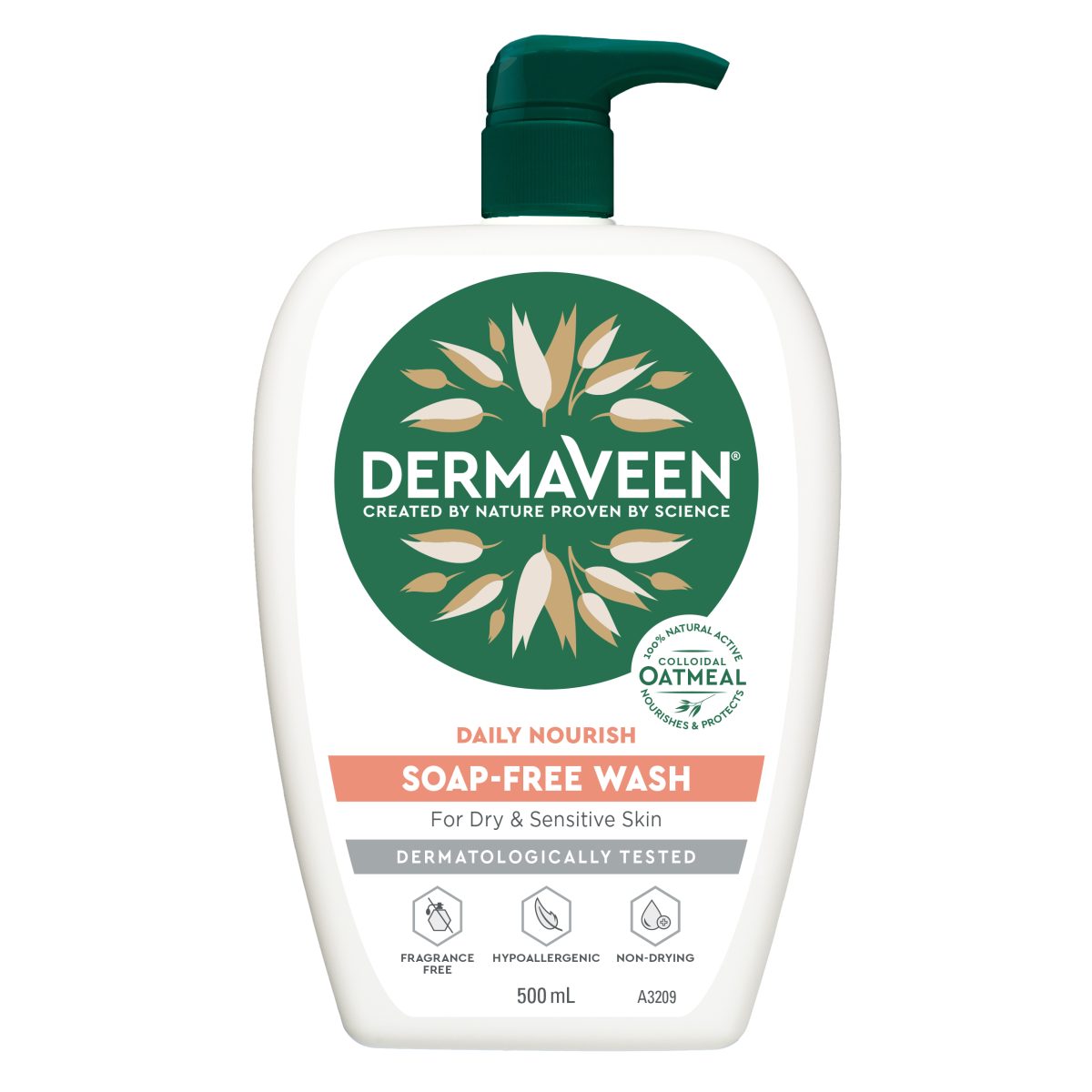 DermaVeen Soap Free Wash pH 5.5 500ml - Image 1