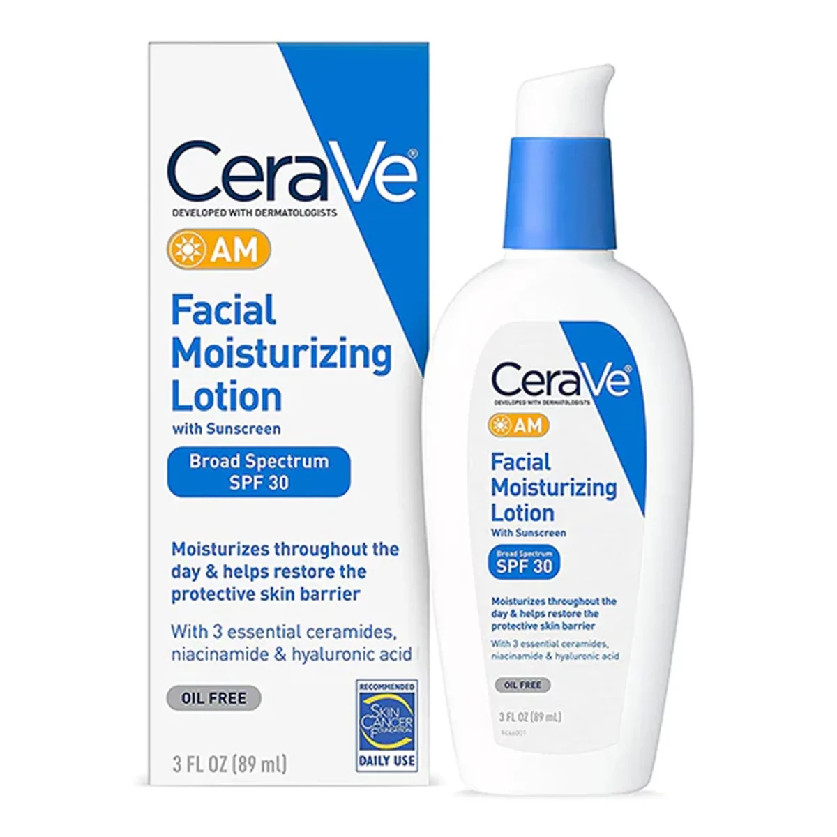 Cerave - AM Facial Moisturizing Lotion With Sunscreen Broad Spectrum SPF 30 - 89ml - Image 1