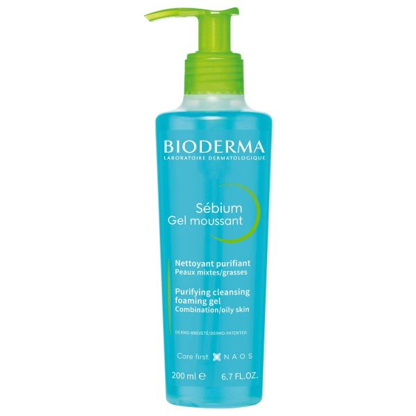 Bioderma Sebium Face And Body Wash Moussant Purifying Cleansing Gel, 200 ml
