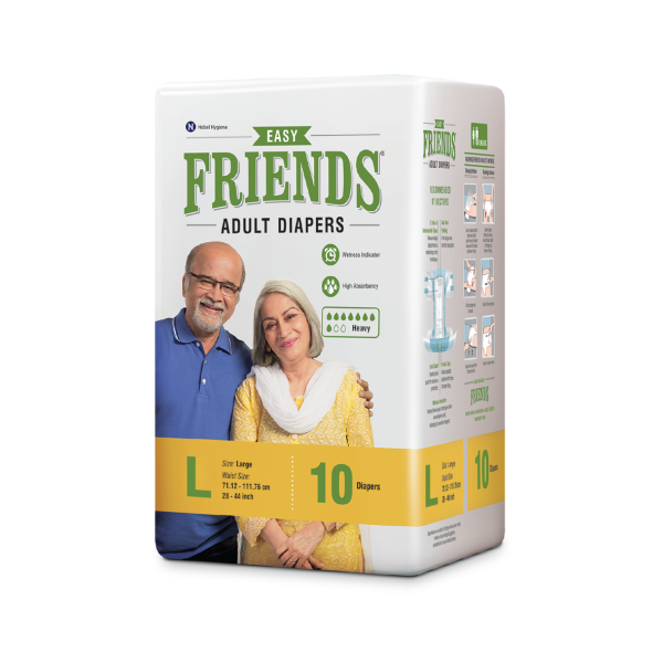 Friends Easy Adult Diapers (L) 10’s – Unisex