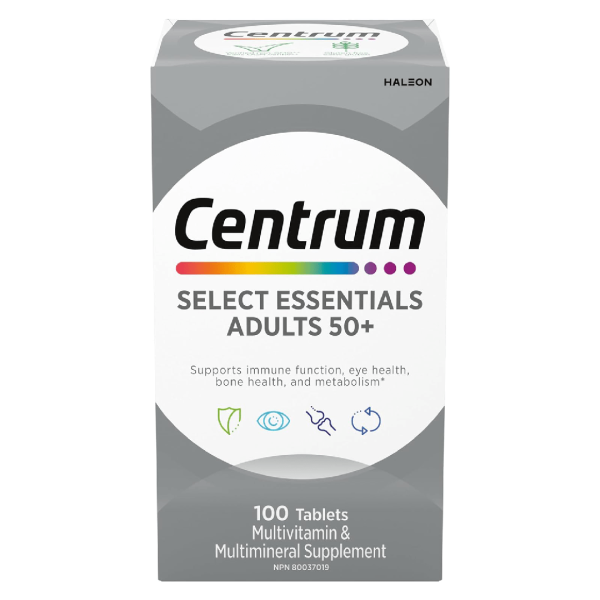 Centrum Select Essentials 50+ Multivitamin | 100 Tablets
