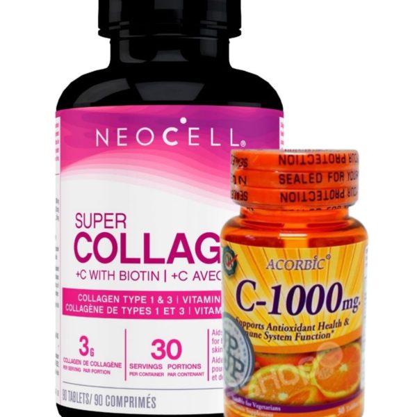 NeoCell Super Collagen Tablets + Acorbic C-1000mg Combo