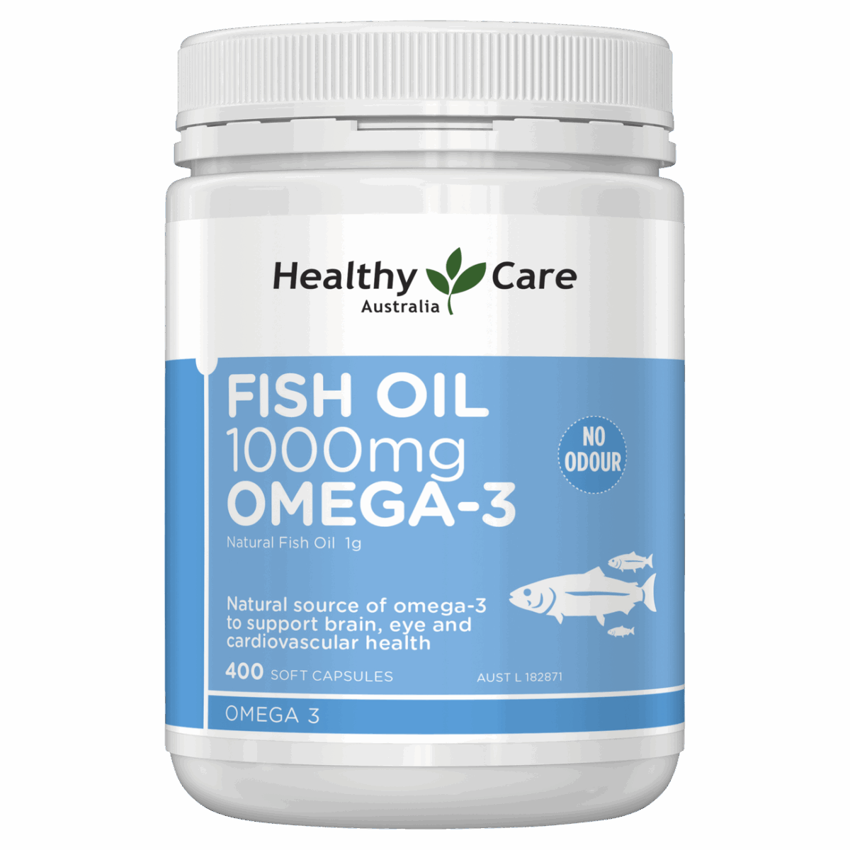 IMG_0007 Healthy Care Fish Oil 1000mg Omega 3 400 capsules - Image 1