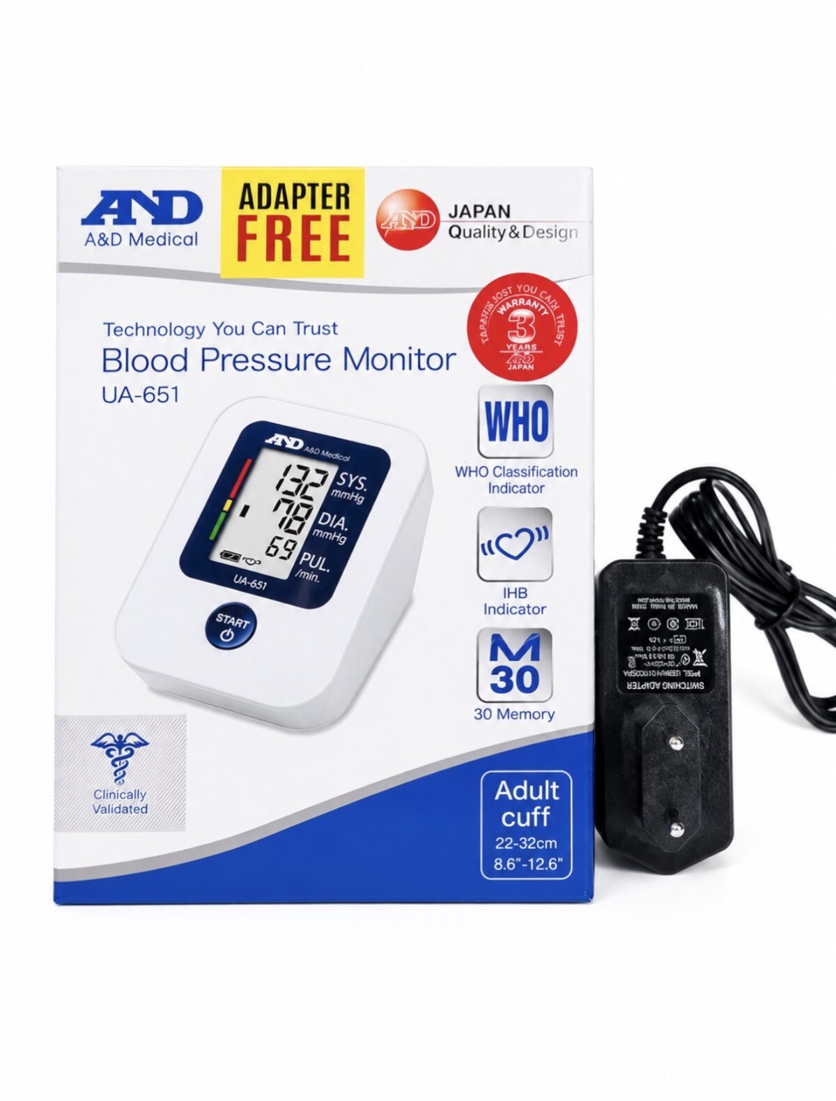 A and D Blood Pressure Monitor UA-651 - Image 1